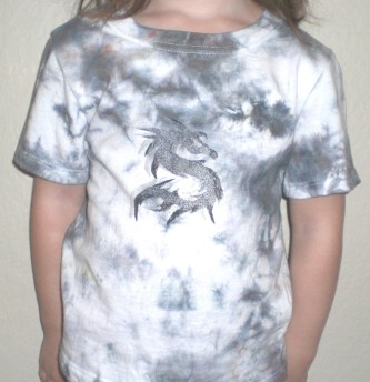 Gray Crystal Wash Dragon Shirt
